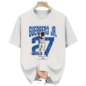 NEW: Guerrero Jr. #27 Toronto Blue Jays Design Baseball Jersey T-Shirt XXL